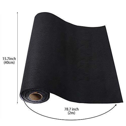 Caydo Black Self Adhesive Felt Shelf Liner for DIY Projects Costum...